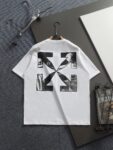 P75 OFF-WHITE 原版面料 官方同款 短袖T恤 定制 同缸染面料 手感非常舒服 春夏最新砖柜同步 时尚又个性 超级百搭好看 男女都非常合适 人手必备款 吊牌 领标 水洗麦 三标齐全 颜色: 黑白 尺码：XS~L