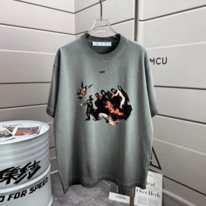 P80 OFF 2026春夏新款 洗水磨破320克圆领短袖tee 男女同款宽松版 颜色 :洗水深黑 洗水白 洗水灰 褐色 洗水紫色 尺码 :S M L XL XXL 尺码： S （90-130斤） M （120-150斤） L （140-165斤） XL （160-180斤） XXL （180-210斤）