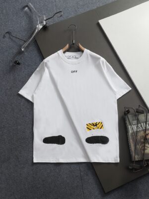 weigou_230849_0_1c4d97b8af P75 OFF-WHITE 原版面料 官方同款 短袖T恤 定制 同缸染面料 手感非常舒服 春夏最新砖柜同步 时尚又个性 超级百搭好看 男女都非常合适 人手必备款 吊牌 领标 水洗麦 三标齐全 颜色: 黑白 尺码:XS~L