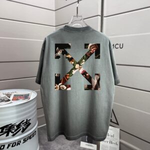 P80 OFF 2026春夏新款 洗水磨破320克圆领短袖tee 男女同款宽松版 颜色 :洗水深黑 洗水白 洗水灰 褐色 洗水绿色 尺码 :S M L XL XXL 尺码： S （90-130斤） M （120-150斤） L （140-165斤） XL （160-180斤） XXL （180-210斤）