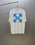 P75 （严控品质 ） 款式：off-white短袖T恤 面料：300克重双纱100%棉 罗纹：320克重索络纳1*1潮牌 工艺：洗水磨破印花 颜色：白 卡其 花灰 黑 尺码：M—4XL 无性别区分 男女同款