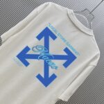 P75 （严控品质 ） 款式：off-white短袖T恤 面料：300克重双纱100%棉 罗纹：320克重索络纳1*1潮牌 工艺：洗水磨破印花 颜色：白 卡其 花灰 黑 尺码：M—4XL 无性别区分 男女同款