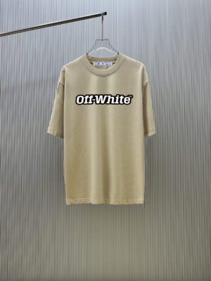 weigou_231389_0_afaf63ac85 P75 (严控品质 ) 款式:off-white短袖T恤 面料:300克重双纱100%棉 罗纹:320克重索络纳1*1潮牌 工艺:洗水磨破印花 颜色:白 卡其 灰 黑 尺码:M—4XL 无性别区分 男女同款