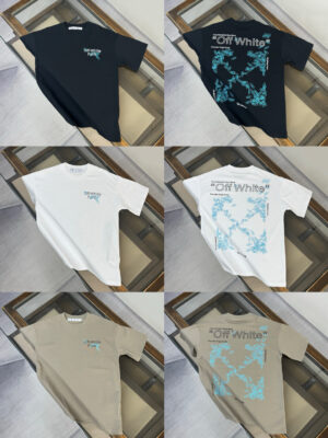 weigou_231781_0_0439932010 P75 OFF-WHITE 情侣款圆领短袖T恤~ XS S M L