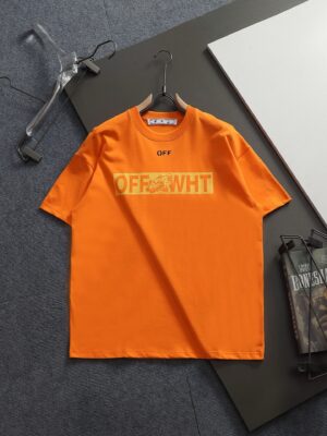 weigou_231836_0_4295ce2090 P75 OFF-WHITE 原版面料 官方同款 短袖T恤 定制 同缸染面料 手感非常舒服 春夏最新砖柜同步 时尚又个性 超级百搭好看 男女都非常合适 人手必备款 吊牌 领标 水洗麦 三标齐全 颜色: 黑白橙 尺码:XS~L