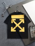P75 OFF-WHITE 原版面料 官方同款 短袖T恤 定制 同缸染面料 手感非常舒服 春夏最新砖柜同步 时尚又个性 超级百搭好看 男女都非常合适 人手必备款 吊牌 领标 水洗麦 三标齐全 颜色: 黑白橙 尺码：XS~L