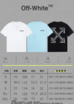 P70 [OFF-Whte off] 2026FW短袖T恤 字母LOGO印花 高端26s双纱300克面料 重磅面料 定制拉架罗纹同缸同染 三标齐全 男女同款 颜色：黑色 白色 蓝色 尺码：S M L XL 2XL