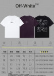 P70 [OFF-Whte off] 2026FW短袖T恤 字母LOGO印花 高端26s双纱300克面料 重磅面料 定制拉架罗纹同缸同染 三标齐全 男女同款 颜色：黑色 白色 紫色 尺码：S M L XL 2XL