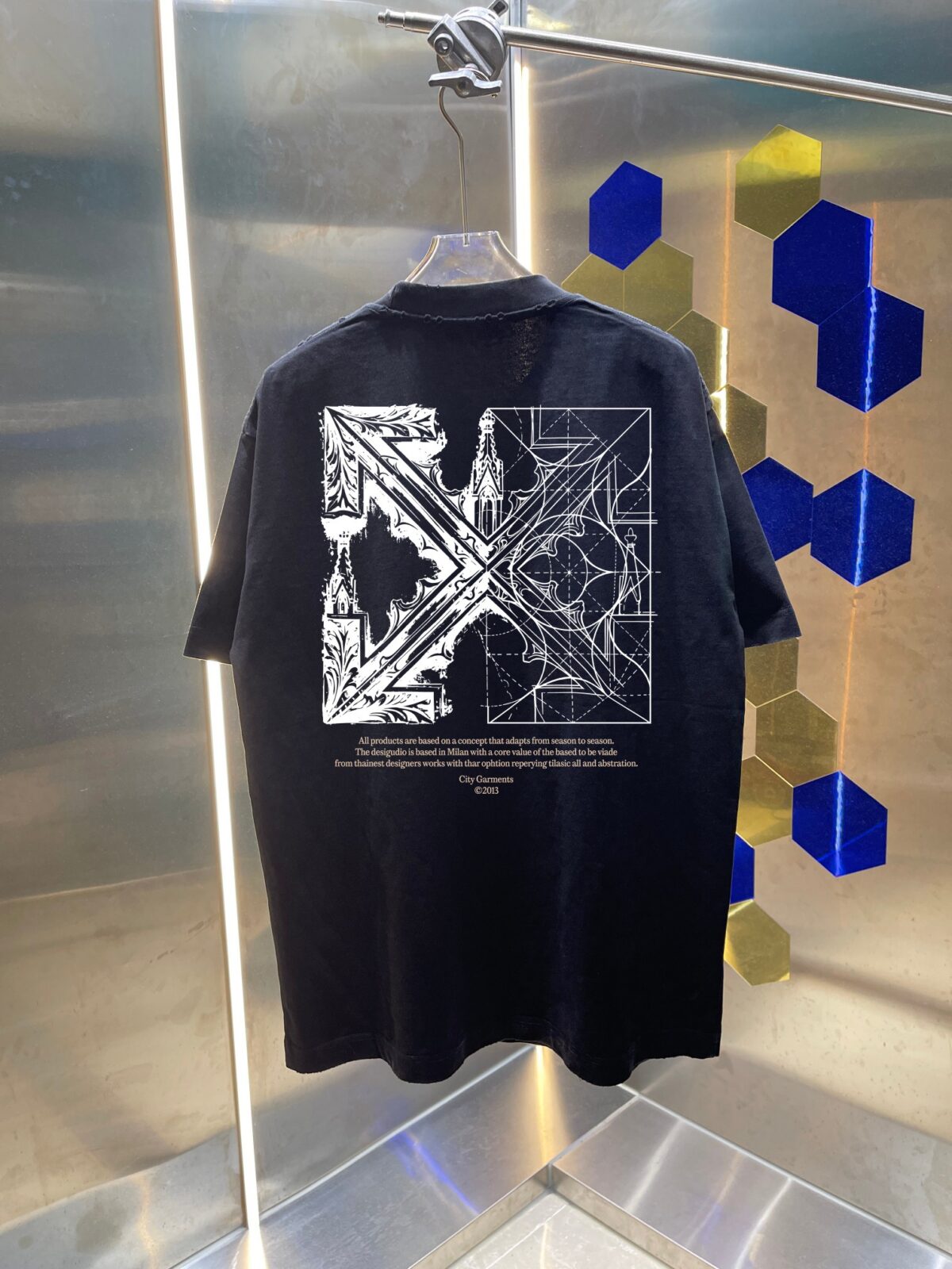 P80 OFF-white/2026春夏新款 洗水磨破320克圆领短袖tee 男女同款宽松版 吊牌 领标 洗水唛 三标齐全 颜色 :洗水黑 洗水白 洗水灰 洗水绿 洗水红 尺码 :S M L XL XXL ​ ​