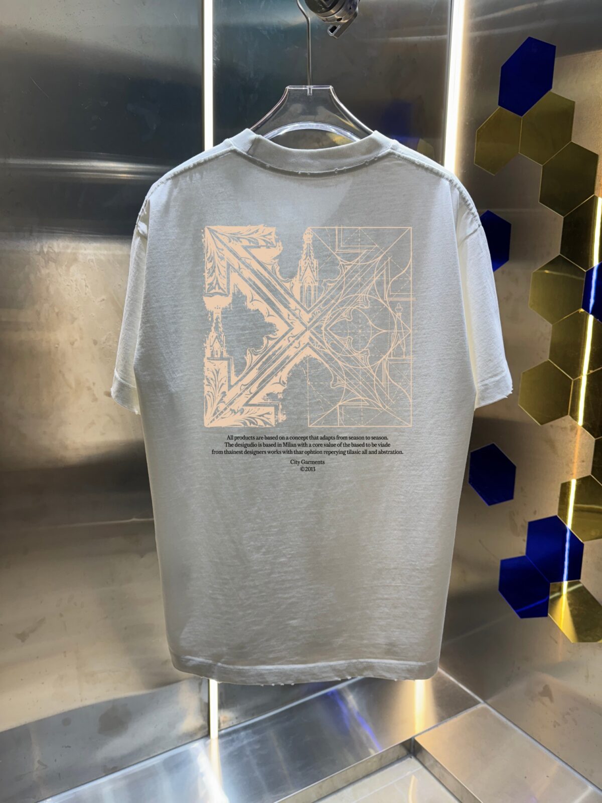 P80 OFF-white/2026春夏新款 洗水磨破320克圆领短袖tee 男女同款宽松版 吊牌 领标 洗水唛 三标齐全 颜色 :洗水黑 洗水白 洗水灰 洗水绿 洗水红 尺码 :S M L XL XXL ​ ​