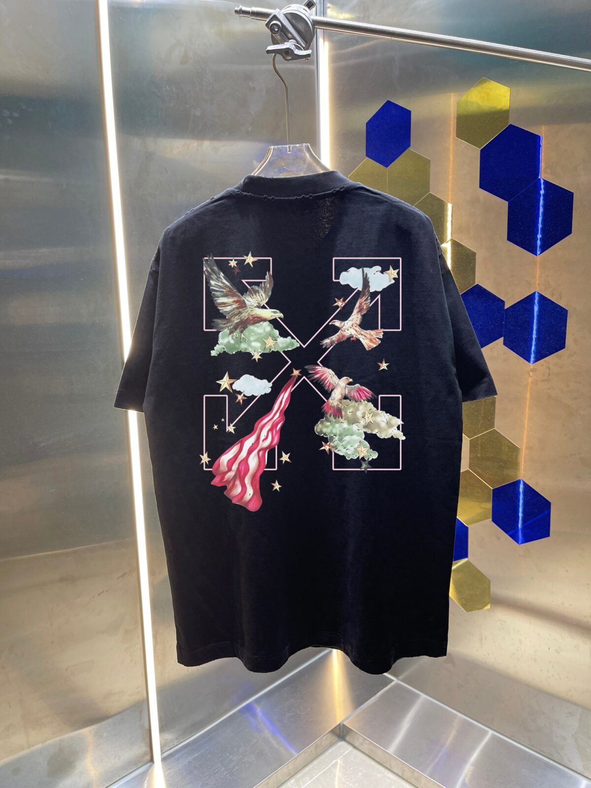 P80 OFF-white/2026春夏新款 洗水磨破320克圆领短袖tee 男女同款宽松版 吊牌 领标 洗水唛 三标齐全 颜色 :洗水黑 洗水白 洗水灰 洗水绿 洗水红 尺码 :S M L XL XXL ​ ​
