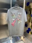 P80 OFF-white/2026春夏新款 洗水磨破320克圆领短袖tee 男女同款宽松版 吊牌 领标 洗水唛 三标齐全 颜色 :洗水黑 洗水白 洗水灰 洗水绿 洗水红 尺码 :S M L XL XXL ​ ​