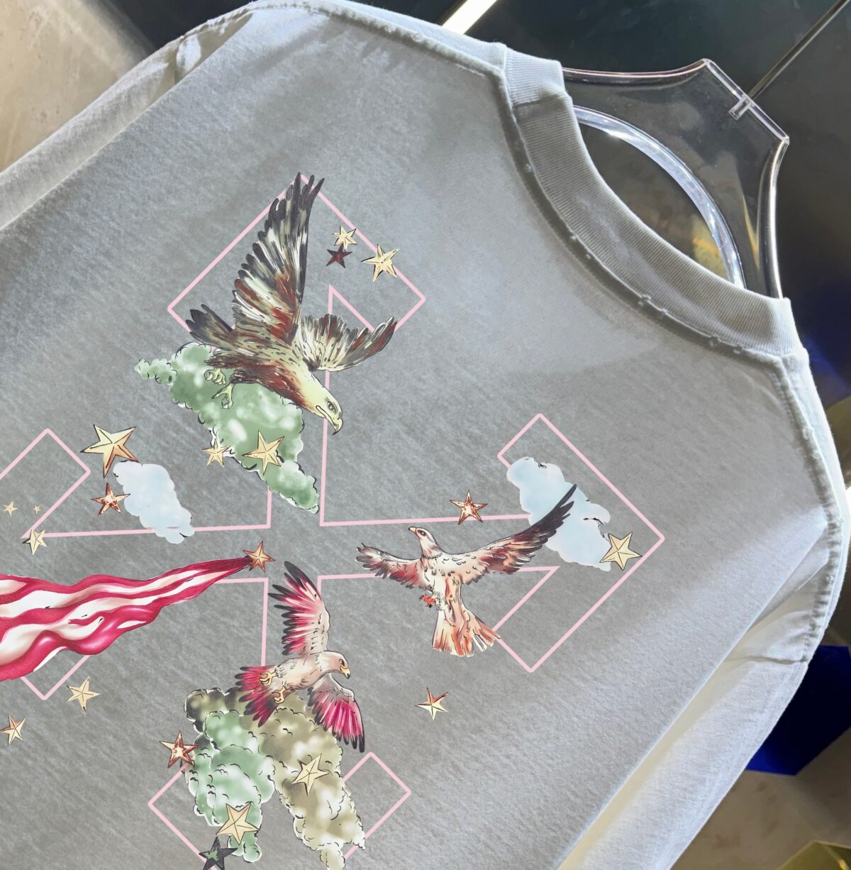 P80 OFF-white/2026春夏新款 洗水磨破320克圆领短袖tee 男女同款宽松版 吊牌 领标 洗水唛 三标齐全 颜色 :洗水黑 洗水白 洗水灰 洗水绿 洗水红 尺码 :S M L XL XXL ​ ​
