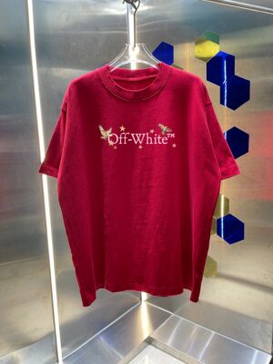 weigou_233226_0_fcc48c3cf2 P80 OFF-white/2026春夏新款 洗水磨破320克圆领短袖tee 男女同款宽松版 吊牌 领标 洗水唛 三标齐全 颜色 :洗水黑 洗水白 洗水灰 洗水绿 洗水红 尺码 :S M L XL XXL 
