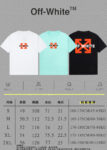P70 [OFF-Whte off] 2026FW短袖T恤 字母LOGO印花 高端26s双纱300克面料 重磅面料 定制拉架罗纹同缸同染 三标齐全 男女同款 颜色：黑色 白色 绿色 尺码：S M L XL 2XL