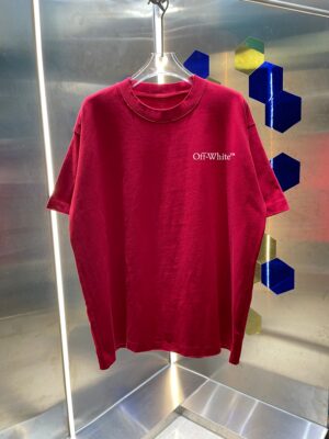 weigou_233659_0_8ad3e204d9 P80 OFF-white/2026春夏新款 洗水磨破320克圆领短袖tee 男女同款宽松版 吊牌 领标 洗水唛 三标齐全 颜色 :洗水黑 洗水白 洗水灰 洗水绿 洗水红 尺码 :S M L XL XXL 