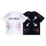 P70 off white新款宽松版短袖T恤 颜色：黑色 白色 尺码：S M L XL