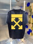 P80 OFF-white/2026春夏新款 洗水磨破320克圆领短袖tee 男女同款宽松版 吊牌 领标 洗水唛 三标齐全 颜色 :洗水黑 洗水白 洗水灰 褐色 尺码 :S M L XL XXL ​