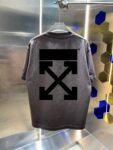 P80 OFF-white/2026春夏新款 洗水磨破320克圆领短袖tee 男女同款宽松版 吊牌 领标 洗水唛 三标齐全 颜色 :洗水黑 洗水白 洗水灰 褐色 尺码 :S M L XL XXL ​