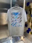 P80 OFF-white/2026春夏新款 洗水磨破320克圆领短袖tee 男女同款宽松版 吊牌 领标 洗水唛 三标齐全 颜色 :洗水黑 洗水白 洗水灰 褐色 尺码 :S M L XL XXL ​