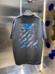 P80 OFF-white/2026春夏新款 洗水磨破320克圆领短袖tee 男女同款宽松版 吊牌 领标 洗水唛 三标齐全 颜色 :洗水黑 洗水白 洗水灰 褐色 尺码 :S M L XL XXL ​