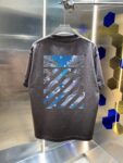 P80 OFF-white/2026春夏新款 洗水磨破320克圆领短袖tee 男女同款宽松版 吊牌 领标 洗水唛 三标齐全 颜色 :洗水黑 洗水白 洗水灰 褐色 尺码 :S M L XL XXL ​