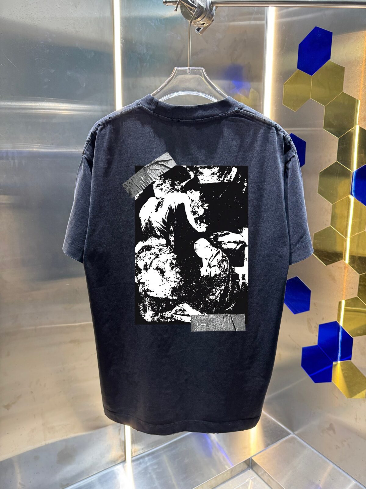 P80 OFF-white/2026春夏新款 洗水磨破320克圆领短袖tee 男女同款宽松版 吊牌 领标 洗水唛 三标齐全 颜色 :洗水黑 洗水白 洗水灰 褐色 尺码 :S M L XL XXL ​