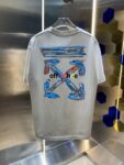 P80 OFF-white/2026春夏新款 洗水磨破320克圆领短袖tee 男女同款宽松版 吊牌 领标 洗水唛 三标齐全 颜色 :洗水黑 洗水白 洗水灰 褐色 尺码 :S M L XL XXL ​