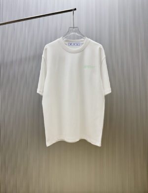 P70 （严控品质 ） 款式：off-white短袖T恤 面料：300克重双纱100%棉 罗纹：320克重索络纳1*1潮牌 工艺：印花 颜色：白 炫酷蓝 蓝 黑 尺码：M—4XL 无性别区分 男女同款