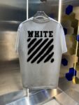 P80 OFF-white/2026春夏新款 洗水磨破320克圆领短袖tee 男女同款宽松版 吊牌 领标 洗水唛 三标齐全 颜色 :洗水黑 洗水白 洗水灰 褐色 尺码 :S M L XL XXL ​