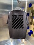 P80 OFF-white/2026春夏新款 洗水磨破320克圆领短袖tee 男女同款宽松版 吊牌 领标 洗水唛 三标齐全 颜色 :洗水黑 洗水白 洗水灰 褐色 尺码 :S M L XL XXL ​
