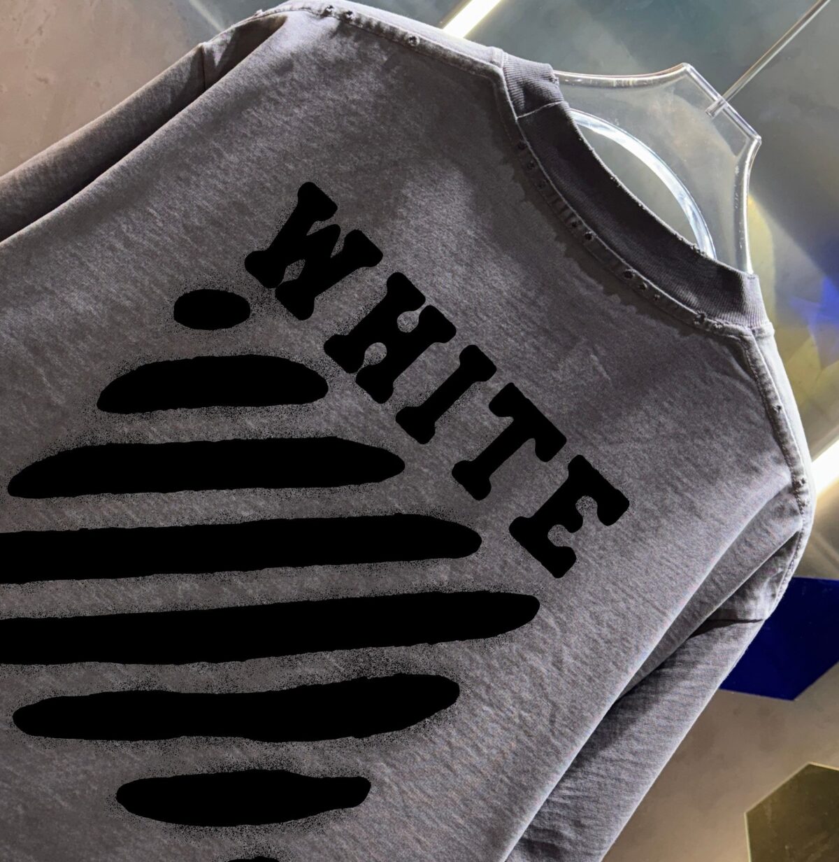 P80 OFF-white/2026春夏新款 洗水磨破320克圆领短袖tee 男女同款宽松版 吊牌 领标 洗水唛 三标齐全 颜色 :洗水黑 洗水白 洗水灰 褐色 尺码 :S M L XL XXL ​