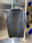 P80 OFF-white/2026春夏新款 洗水磨破320克圆领短袖tee 男女同款宽松版 吊牌 领标 洗水唛 三标齐全 颜色 :洗水黑 洗水白 洗水灰 褐色 尺码 :S M L XL XXL