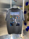 P80 OFF-white/2026春夏新款 洗水磨破320克圆领短袖tee 男女同款宽松版 吊牌 领标 洗水唛 三标齐全 颜色 :洗水黑 洗水白 洗水灰 褐色 尺码 :S M L XL XXL