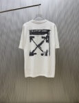 P70 （严控品质 ） 款式：off-white短袖T恤 面料：300克重双纱100%棉 罗纹：320克重索络纳1*1潮牌 工艺：印花 颜色：白 夜蓝 红 黑 尺码：M—4XL 无性别区分 男女同款