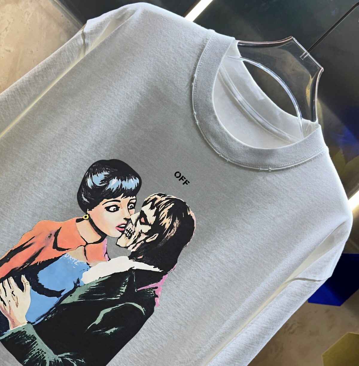 P80 OFF-white/2026春夏新款 洗水磨破320克圆领短袖tee 男女同款宽松版 吊牌 领标 洗水唛 三标齐全 颜色 :洗水黑 洗水白 洗水灰 褐色 尺码 :S M L XL XXL
