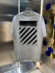 P80 OFF-white/2026春夏新款 洗水磨破320克圆领短袖tee 男女同款宽松版 吊牌 领标 洗水唛 三标齐全 颜色 :洗水黑 洗水白 洗水灰 褐色 尺码 :S M L XL XXL