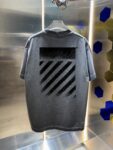 P80 OFF-white/2026春夏新款 洗水磨破320克圆领短袖tee 男女同款宽松版 吊牌 领标 洗水唛 三标齐全 颜色 :洗水黑 洗水白 洗水灰 褐色 尺码 :S M L XL XXL