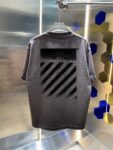 P80 OFF-white/2026春夏新款 洗水磨破320克圆领短袖tee 男女同款宽松版 吊牌 领标 洗水唛 三标齐全 颜色 :洗水黑 洗水白 洗水灰 褐色 尺码 :S M L XL XXL