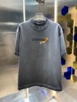 P80 OFF-white/2026春夏新款 洗水磨破320克圆领短袖tee 男女同款宽松版 吊牌 领标 洗水唛 三标齐全 颜色 :洗水黑 洗水白 洗水灰 褐色 尺码 :S M L XL XXL