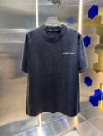 P80 OFF-white/2026春夏新款 洗水磨破320克圆领短袖tee 男女同款宽松版 吊牌 领标 洗水唛 三标齐全 颜色 :洗水黑 洗水白 洗水灰 褐色 尺码 :S M L XL XXL