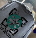 P80 OFF-white/2026春夏新款 洗水磨破320克圆领短袖tee 男女同款宽松版 吊牌 领标 洗水唛 三标齐全 颜色 :洗水黑 洗水白 洗水灰 褐色 尺码 :S M L XL XXL
