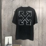P80 《𝙉𝙚𝙬⚜️off》 2026春夏新款短袖T恤 32支275克双纱棉、做旧洗水炒雪花印花 颜色：黑色 蓝色 卡其色 白色 码数：S M L XL XXL