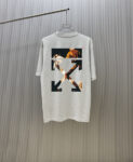 P70 （严控品质 ） 款式：off-white短袖T恤 面料：300克重双纱100%棉 罗纹：320克重索络纳1*1潮牌 工艺：印花 颜色：白 蓝 花灰 红 夜蓝 黑 尺码：M—4XL 无性别区分 男女同款
