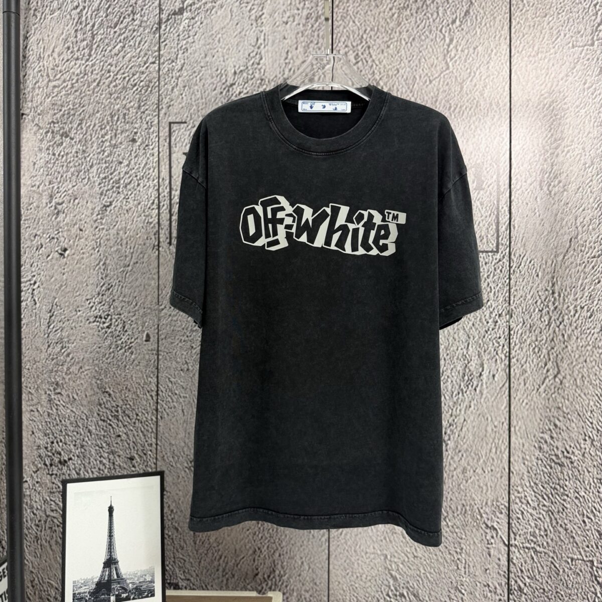 P80 《𝙉𝙚𝙬⚜️off》 2026春夏新款短袖T恤 32支275克双纱棉、做旧洗水炒雪花印花 颜色：紫色 绿咖色 黑色 码数：S M L XL XXL