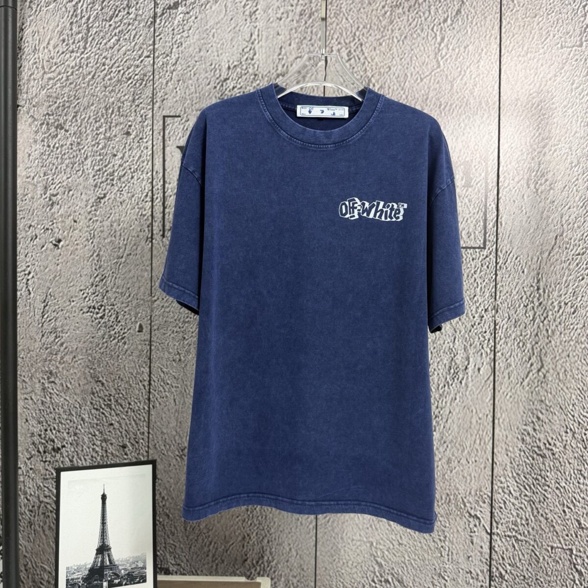 P80 《𝙉𝙚𝙬⚜️off》 2026春夏新款短袖T恤 32支275克双纱棉、做旧洗水炒雪花印花 颜色：白色 蓝色 黑色 灰色 码数：S M L XL XXL