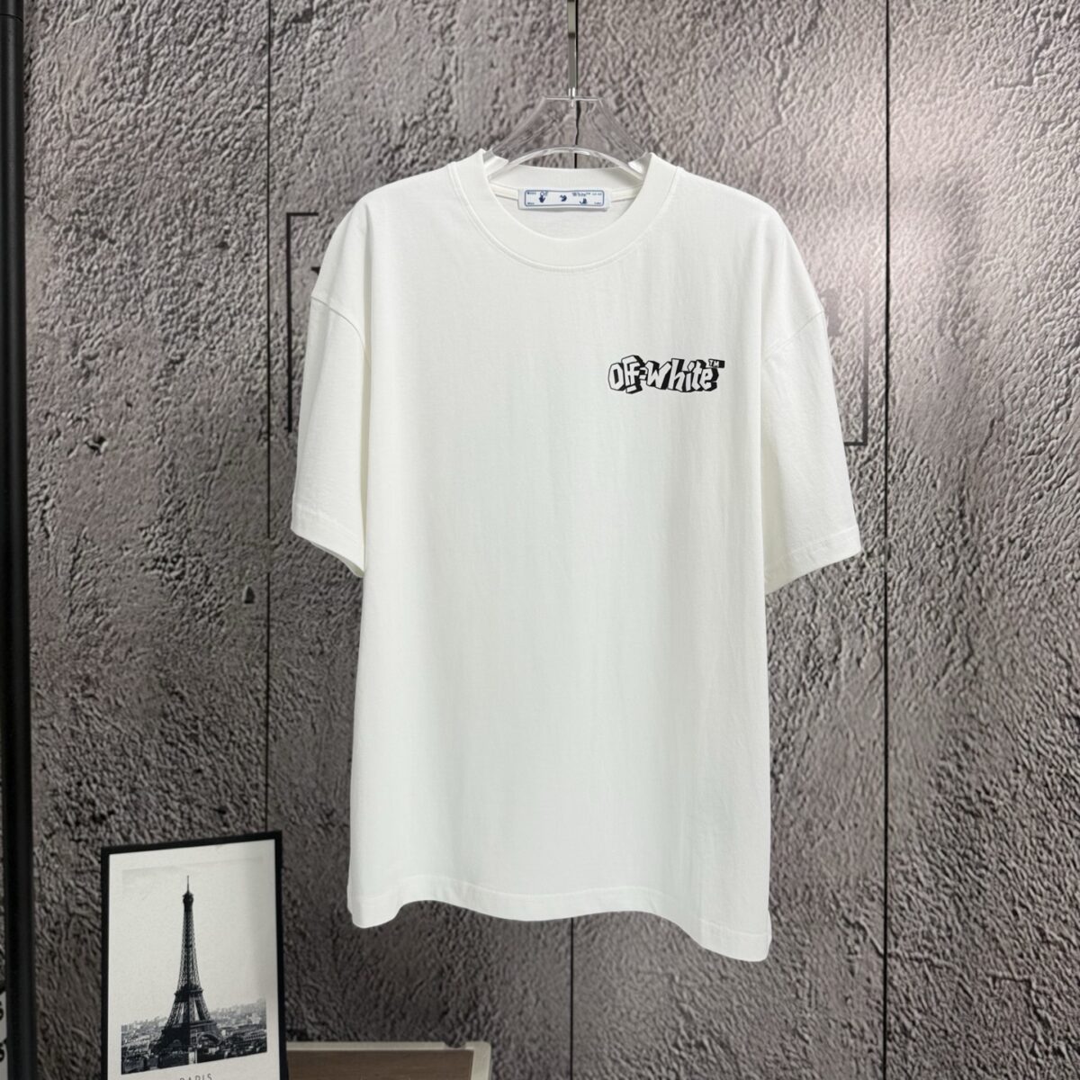 P80 《𝙉𝙚𝙬⚜️off》 2026春夏新款短袖T恤 32支275克双纱棉、做旧洗水炒雪花印花 颜色：白色 蓝色 黑色 灰色 码数：S M L XL XXL
