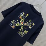 P70 （严控品质 ） 款式：off-white短袖T恤 面料：300克重双纱100%棉 罗纹：320克重索络纳1*1潮牌 工艺：印花 颜色：白 夜蓝 蓝 黑 尺码：M—4XL 无性别区分 男女同款