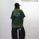 P80 《𝙉𝙚𝙬⚜️off》 2026春夏新款短袖T恤 32支275克重磅双纱棉、做旧洗水渐变印花 颜色：黑色 绿色 宝蓝色 码数：S M L XL XXL