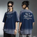 P80 《𝙉𝙚𝙬⚜️off》 2026春夏新款短袖T恤 32支275克重磅双纱棉、做旧洗水渐变印花 颜色：黑色 绿色 宝蓝色 码数：S M L XL XXL